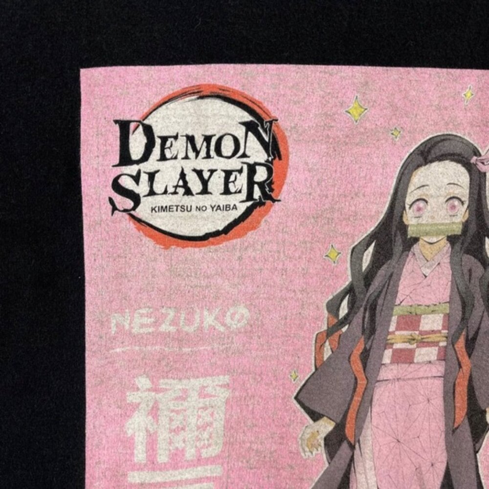 Demon Slayer Anime Manga Black T-shirt Kimetso No Yaiba Sz Medium Fits Short - Picture 6 of 10